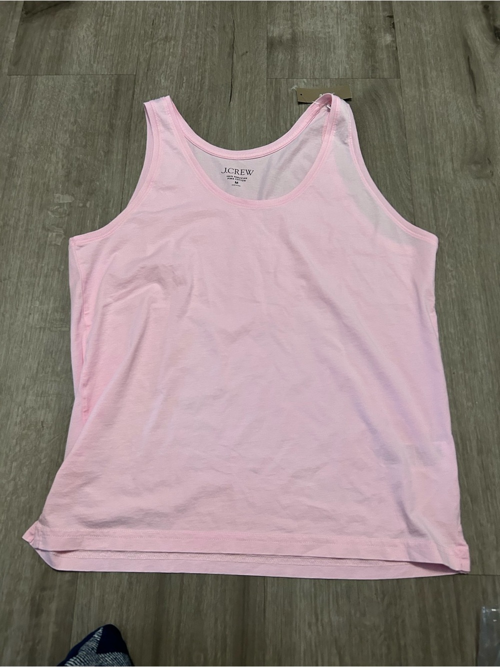 J. Crew Soft Pink Scoop Neck Cotton Tank,Brand New